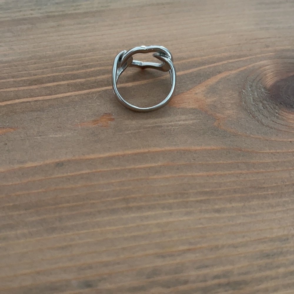 Silver Heart Knot Ring - image 4